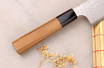 Couteau bunka 17cm japonais artisanal Nigara Hamono Migaki Tsuchime SG2 teck