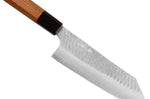 Couteau bunka 17cm japonais artisanal Nigara Hamono Migaki Tsuchime SG2 teck