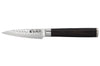 Couteau d'office 9cm Hakami Sakura lame martelée et manche pakkawood marron