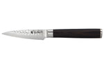 Couteau d'office 9cm Hakami Sakura lame martelée et manche pakkawood marron