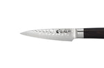 Couteau d'office 9cm Hakami Sakura lame martelée et manche pakkawood marron