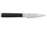 Couteau d'office 9cm Hakami Sakura lame martelée et manche pakkawood marron