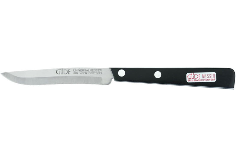 Couteau de table GÜDE Universel 10cm micro-denté manche noir/blanc