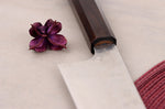 Couteau de chef 21cm japonais artisanal Hatsukokoro Ginga ATS-34 Damas ébène