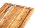 Planche à découper TeakHaus Scandi en teck avec rigole 36x26x2,5cm