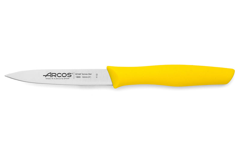 Couteau d'office acier Nitrum jaune 10cm Arcos Nova