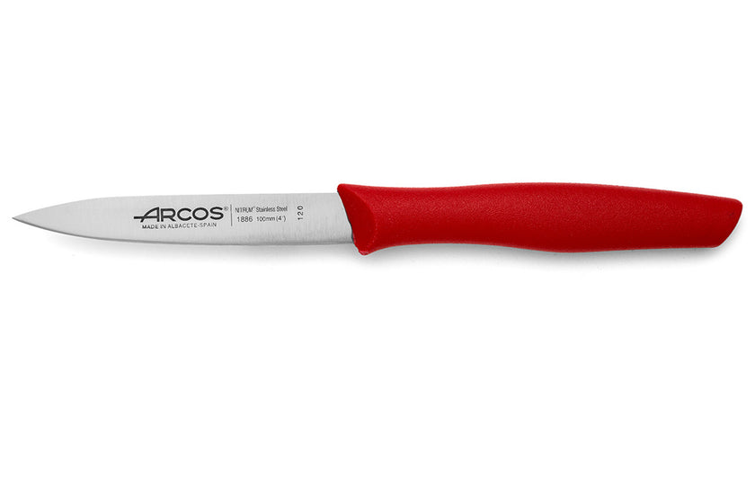 Couteau d'office Arcos Nova rouge en acier Nitrum 10cm