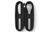 Set couverts nomades Monbento Slim Nest noir avec étui de rangement