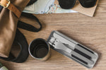 Set couverts nomades Monbento Slim Box noir