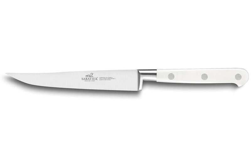 Couteau à steak Sabatier Toque blanche 100% forgé lame lisse 13cm