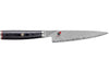 Couteau d'office japonais long Miyabi 5000FCD lame 11cm damas 48 couches manche pakkawood