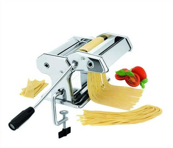 Machine à pâtes ergonomique et manuelle en inox - 9 positions