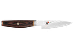 Couteau d'office japonais Miyabi 6000MCT lame martelée 9cm + manche en Pakka