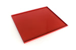 Tapis lisse de cuisson en silicone rouge 42x35cm bord épais