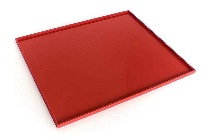 Tapis lisse de cuisson en silicone rouge 55x35cm bord épais