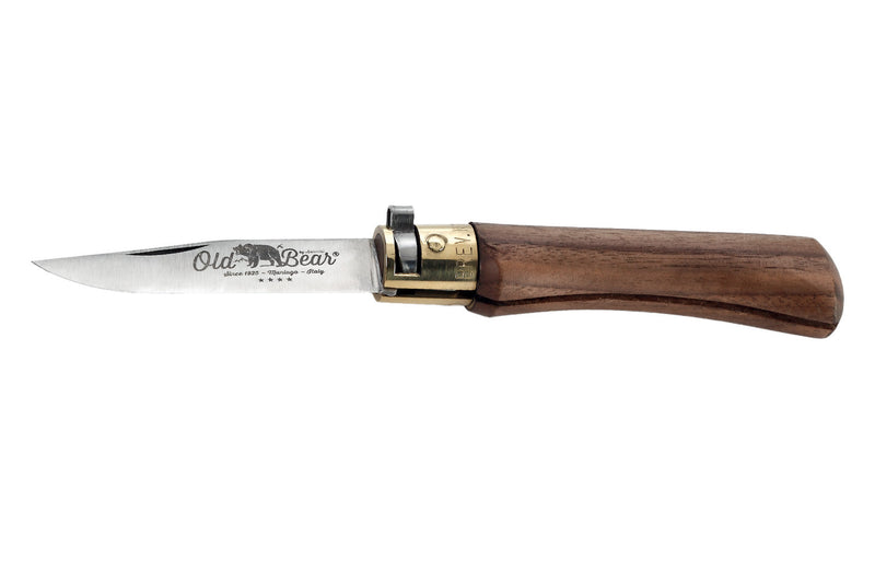 Couteau artisanal Old Bear S lame inox 7cm manche noyer avec virole