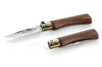 Couteau artisanal Old Bear S lame inox 7cm manche noyer avec virole
