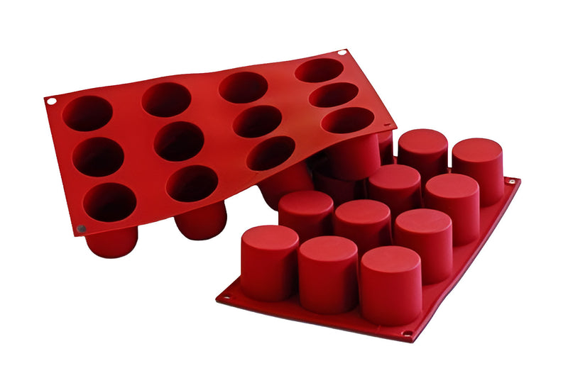 Moule en silicone professionnel Silikomart Silicon Flex 300x175mm 12 cylindres