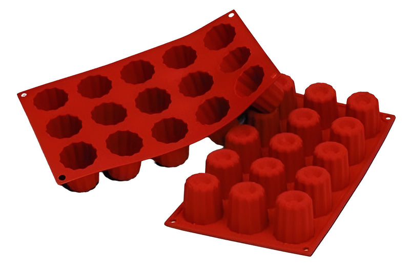 Moule en silicone professionnel Silikomart Silicon Flex 300x175mm 15 mini cannelés