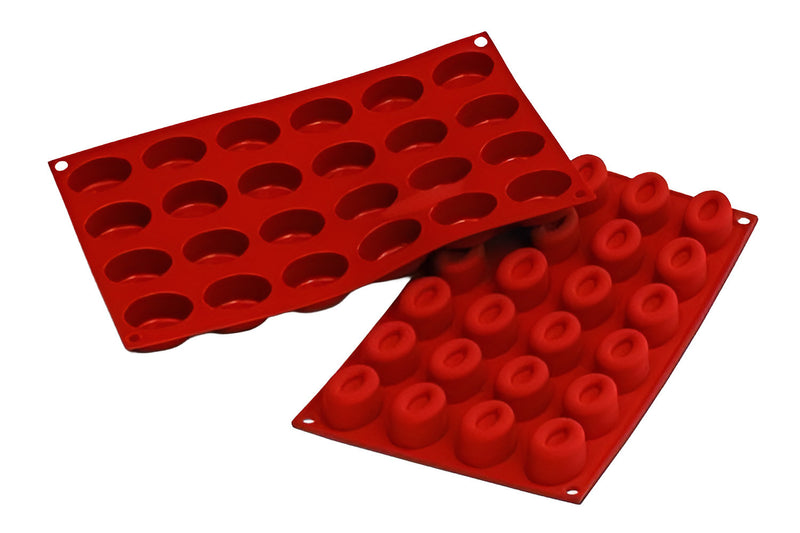 Moule en silicone professionnel Silikomart Silicon Flex 300x175mm 24 savarins ovales