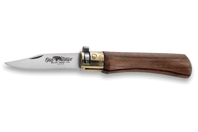 Couteau artisanal Old Bear XS lame inox 6cm manche noyer avec virole
