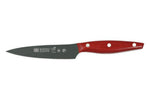 Couteau d'office lame anti-adhérente 11cm manche Micarta rouge M&G