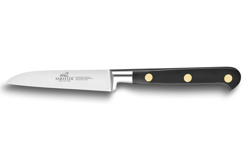 Couteau d'office SABATIER Idéal Inox 100% forgé rivets laiton dos droit 9cm