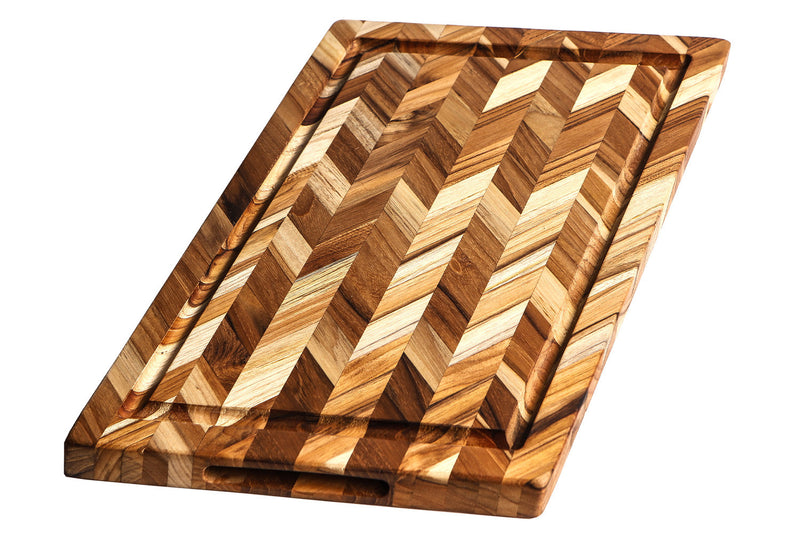 Planche à découper TeakHaus Herring en teck avec rigole 46x36x2,5cm