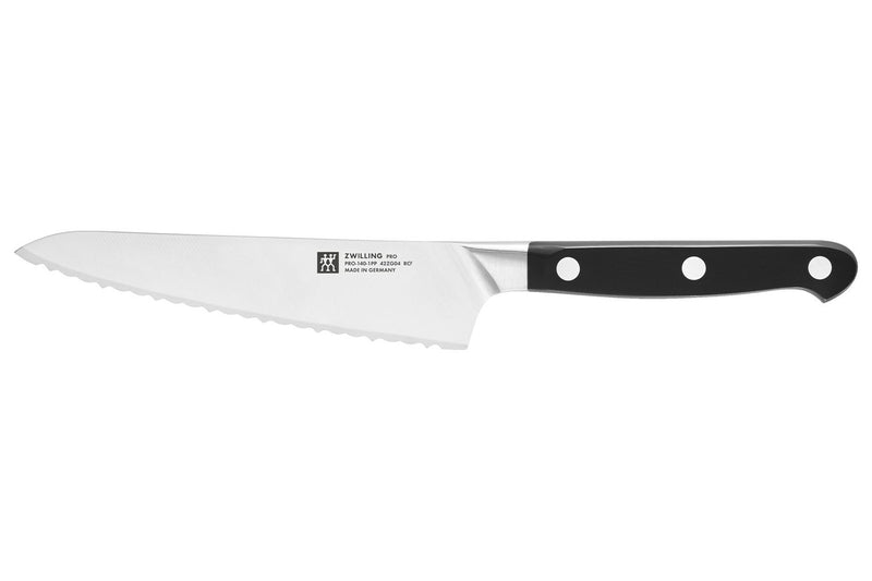 Couteau de chef dentelé Zwilling Pro forgé 14cm