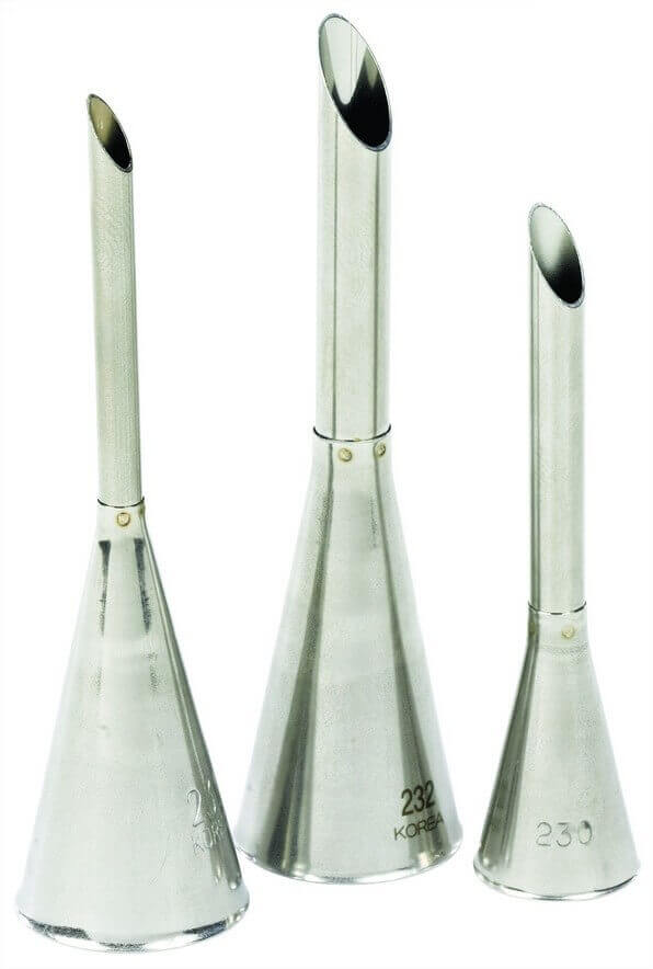 Set de 3 douilles inox pour remplir les choux - Ø 4, 6 et 8
