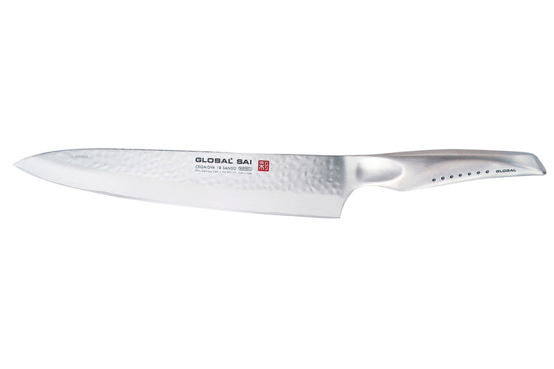 Couteau de chef japonais Global Sai 06 lame martelée 25cm
