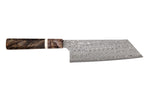 Couteau nakiri kiritsuke 17cm japonais artisanal Nigara Hamono Anmon Damascus SG2