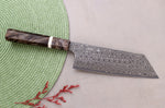 Couteau nakiri kiritsuke 17cm japonais artisanal Nigara Hamono Anmon Damascus SG2