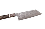 Couteau nakiri kiritsuke 17cm japonais artisanal Nigara Hamono Anmon Damascus SG2