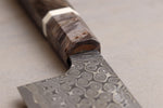 Couteau nakiri kiritsuke 17cm japonais artisanal Nigara Hamono Anmon Damascus SG2