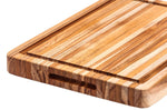 Planche à découper TeakHaus Tradition en teck avec rigole 41x31x3,8cm
