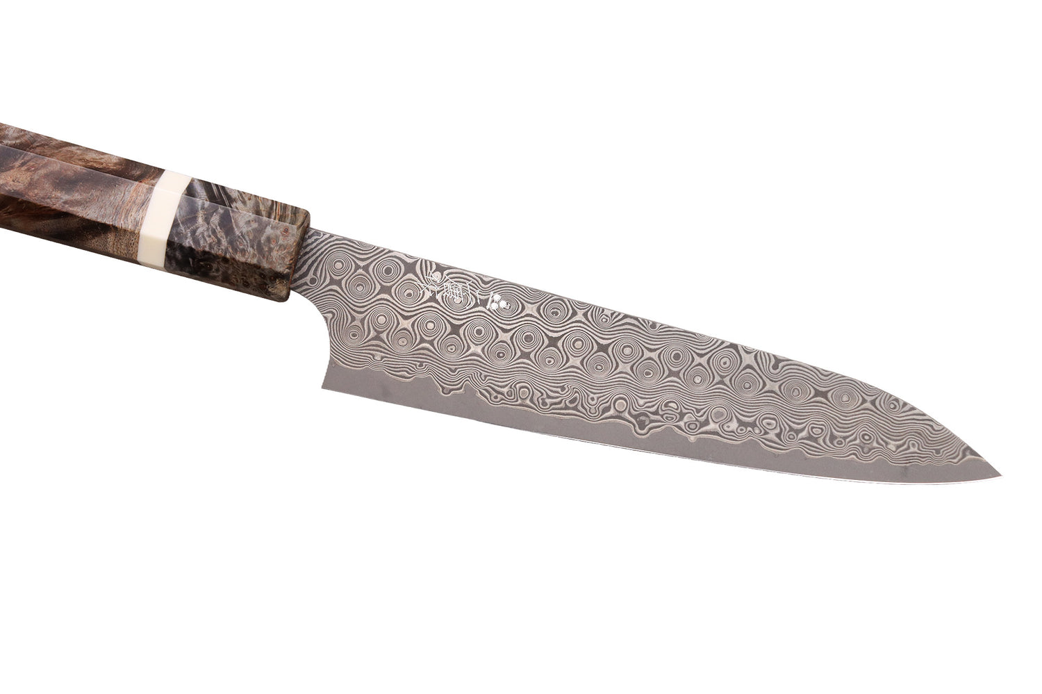 Couteau universel 14cm japonais artisanal Nigara Hamono Anmon Damascus SG2