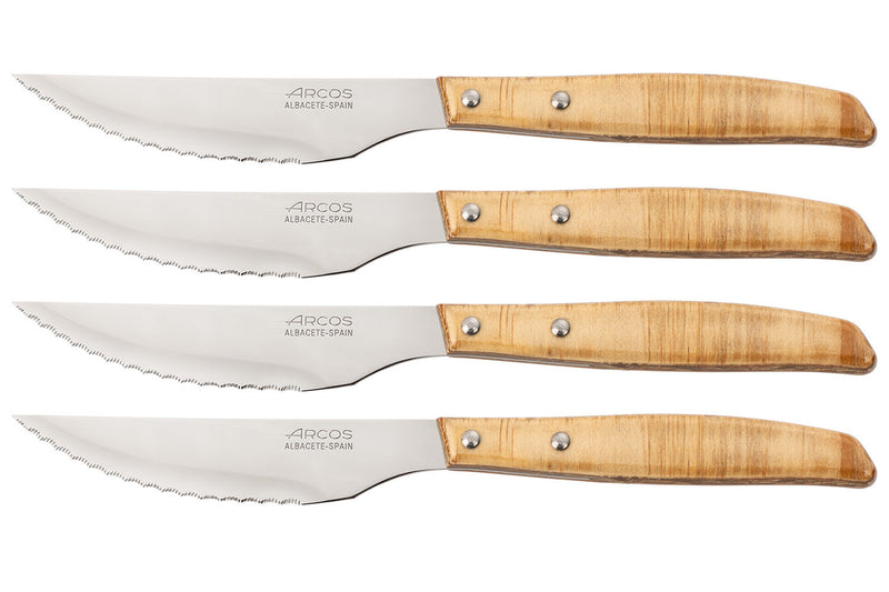 Coffret de 4 couteaux à steak/pizza Arcos lame dentelée 11cm
