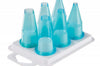 Assortiment de 6 douilles unies polycarbonate bleu