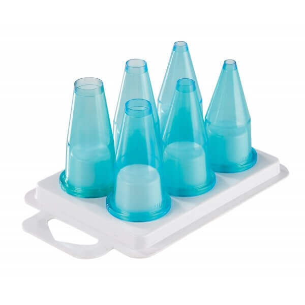 Assortiment de 6 douilles unies polycarbonate bleu