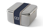 Lunch box en inox Monbento Sense L bleu 1L pour micro-ondes