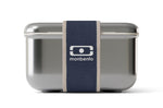 Lunch box en inox Monbento Sense L bleu 1L pour micro-ondes