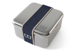 Lunch box en inox Monbento Sense L bleu 1L pour micro-ondes