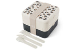 Lunch box compartimentée Monbento Flex 1L Graphic léopard avec couverts