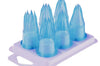 Assortiment de 6 douilles cannelées polycarbonate bleu