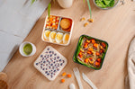 Lunch box compartimentée Monbento Flex 1L Graphic léopard avec couverts
