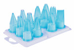 Assortiment de 12 douilles de pâtisserie polycarbonate bleu