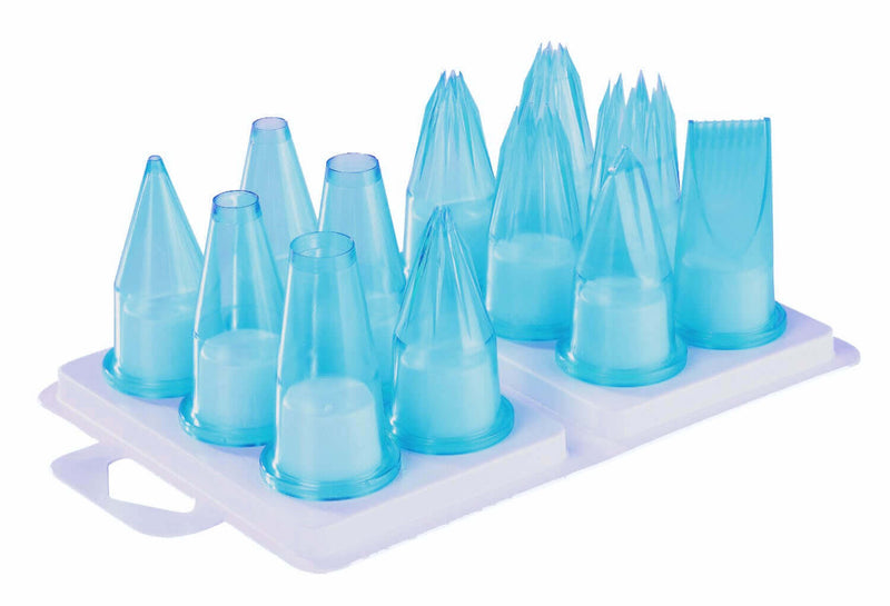 Assortiment de 12 douilles de pâtisserie polycarbonate bleu
