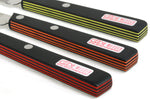 Couteau de table GÜDE Universel 10cm micro-denté manche noir/rouge