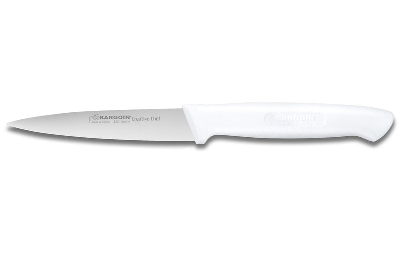 Couteau d'office Bargoin Creative Chef 10cm manche surmoulé blanc